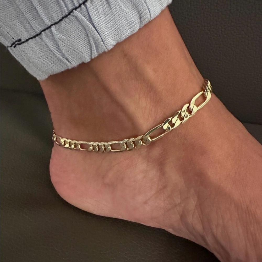 Gold Chain Fígaro Anklet Tarnish Free Quality Anklet